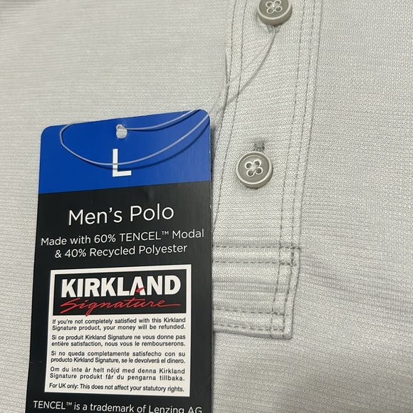Kirkland Signature Men’s Polo size L gray NWT - Picture 2 of 5